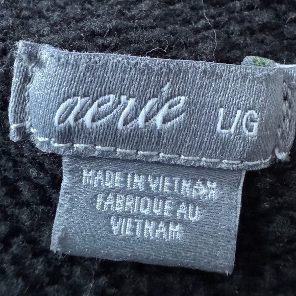 Aerie Oversized Woman Lady Classic Minimalist Black Pullover Sweatshirt Large - Picture 12 of 12